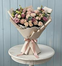 Букет цветов из:  Розы и Лизиантусы #REPLACE_PRED# Томске