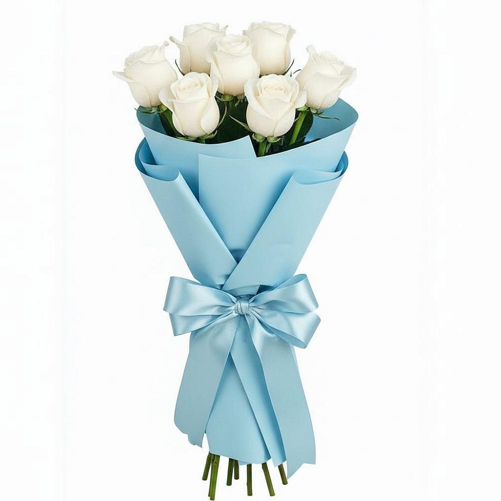 Букет 7 белых роз Проуд в Томске