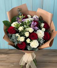 Букет цветов из:  Розы и Альстромерии #REPLACE_PRED# Томске