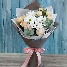 Букет цветов из:  Хризантемы и Розы #REPLACE_PRED# Томске