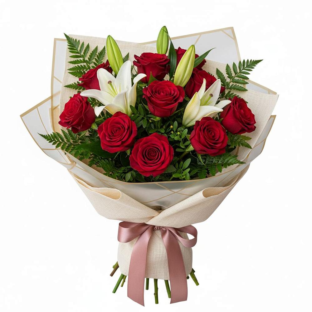 Букет цветов из: Лилии и Розы в Томске