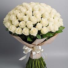Букет 101 беля роза Белоснежка в Томске