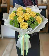 Букет цветов из:  Хризантемы и Розы #REPLACE_PRED# Томске