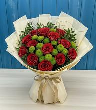 Букет цветов из:  Розы и Хризантемы #REPLACE_PRED# Томске