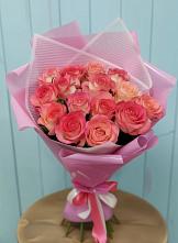 Букет 15 Розовых роз Равель в Томске