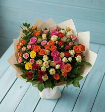 Букет Микс из разноцветных кустовых роз #REPLACE_PRED# Томске